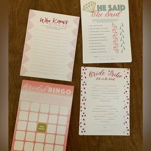 Bridal Shower - Bachelorette Party Games Bundle